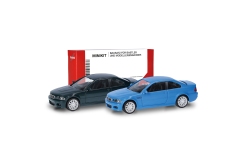 Herpa 014007 - H0 - BMW 3er M-Coupé E46 - bayerischblau/dunkelgrün (2 Stück)